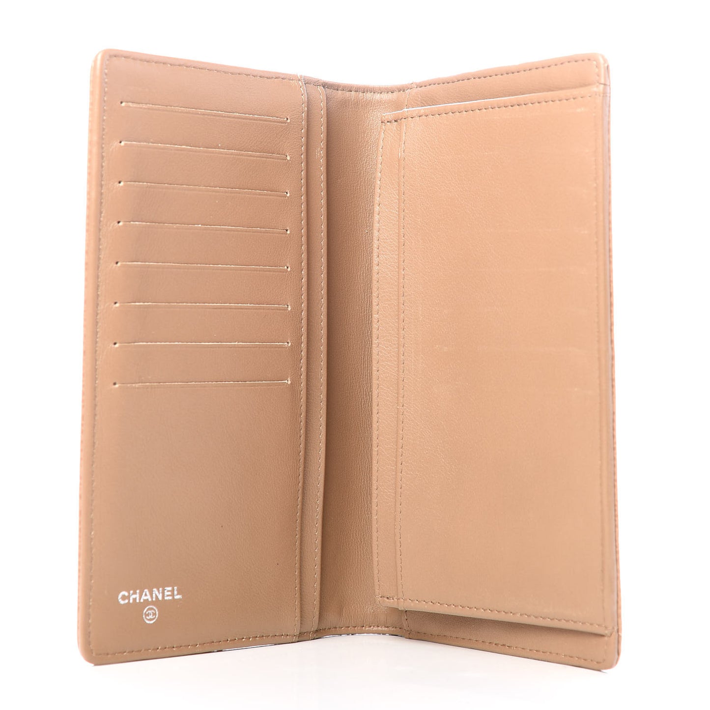 Caviar Timeless CC Yen Wallet Beige Clair