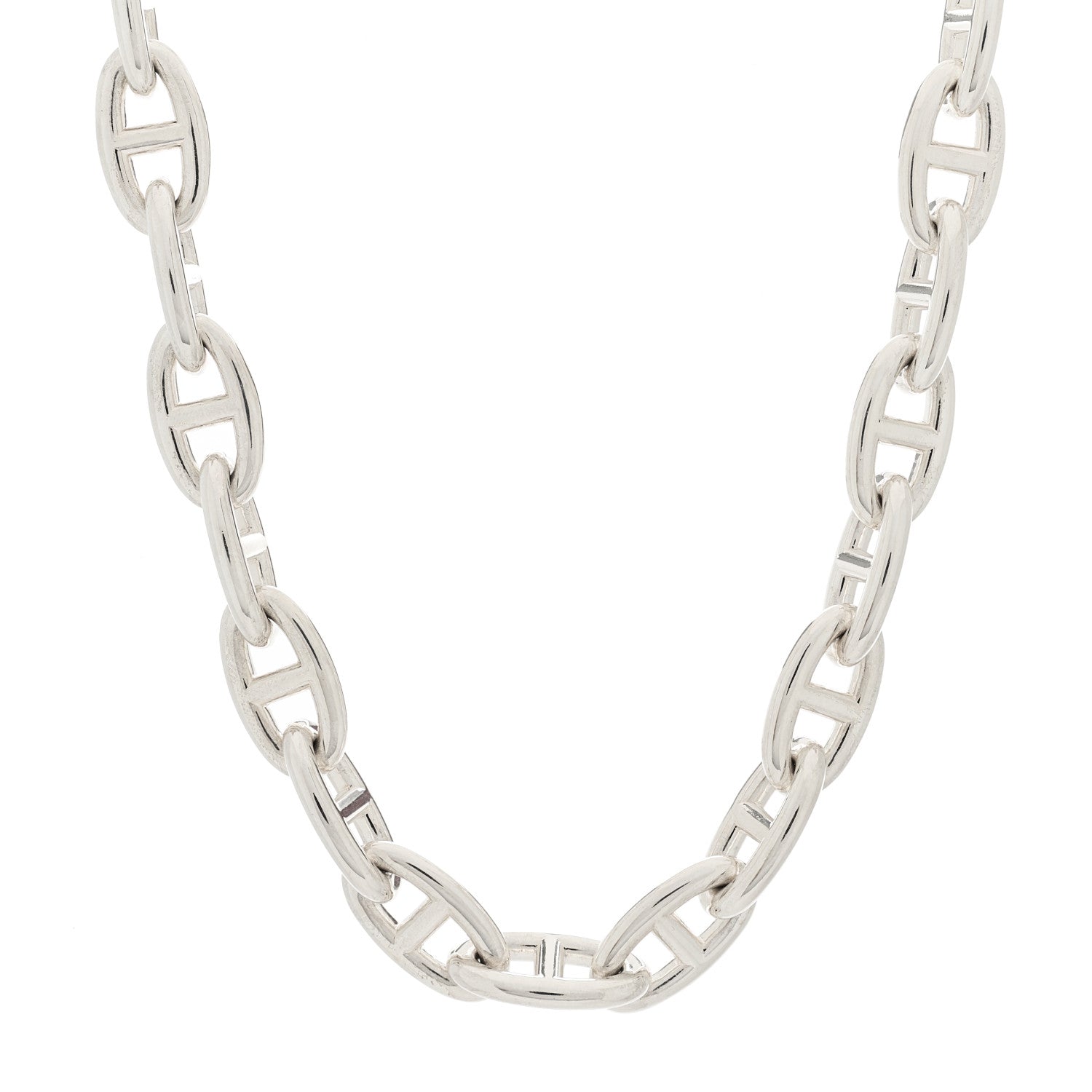 Hermes Sterling Silver GM Chaine D'Ancre Necklace 1 of 6