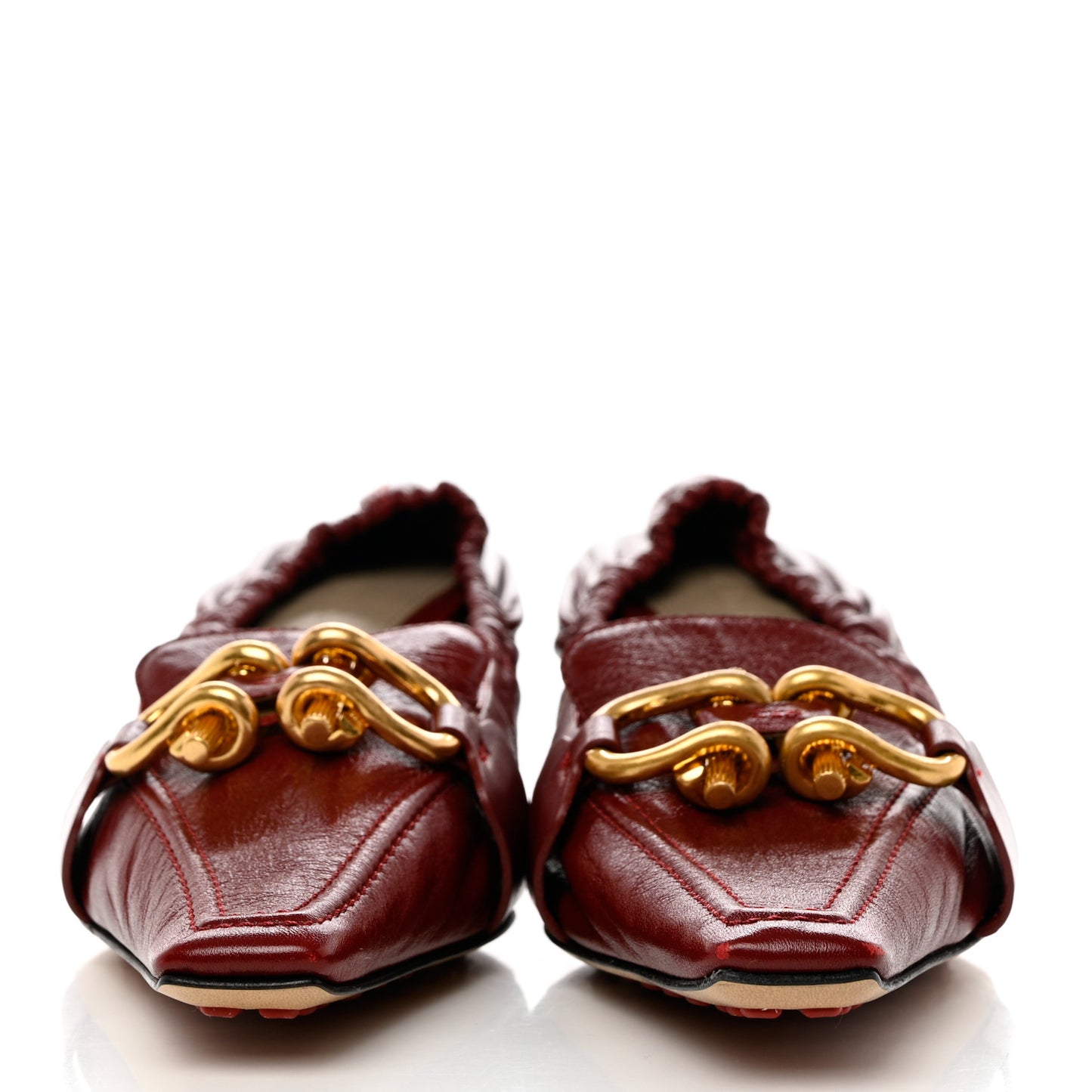 Crushed Nappa Madame Pumps 39.5 Burgundy
