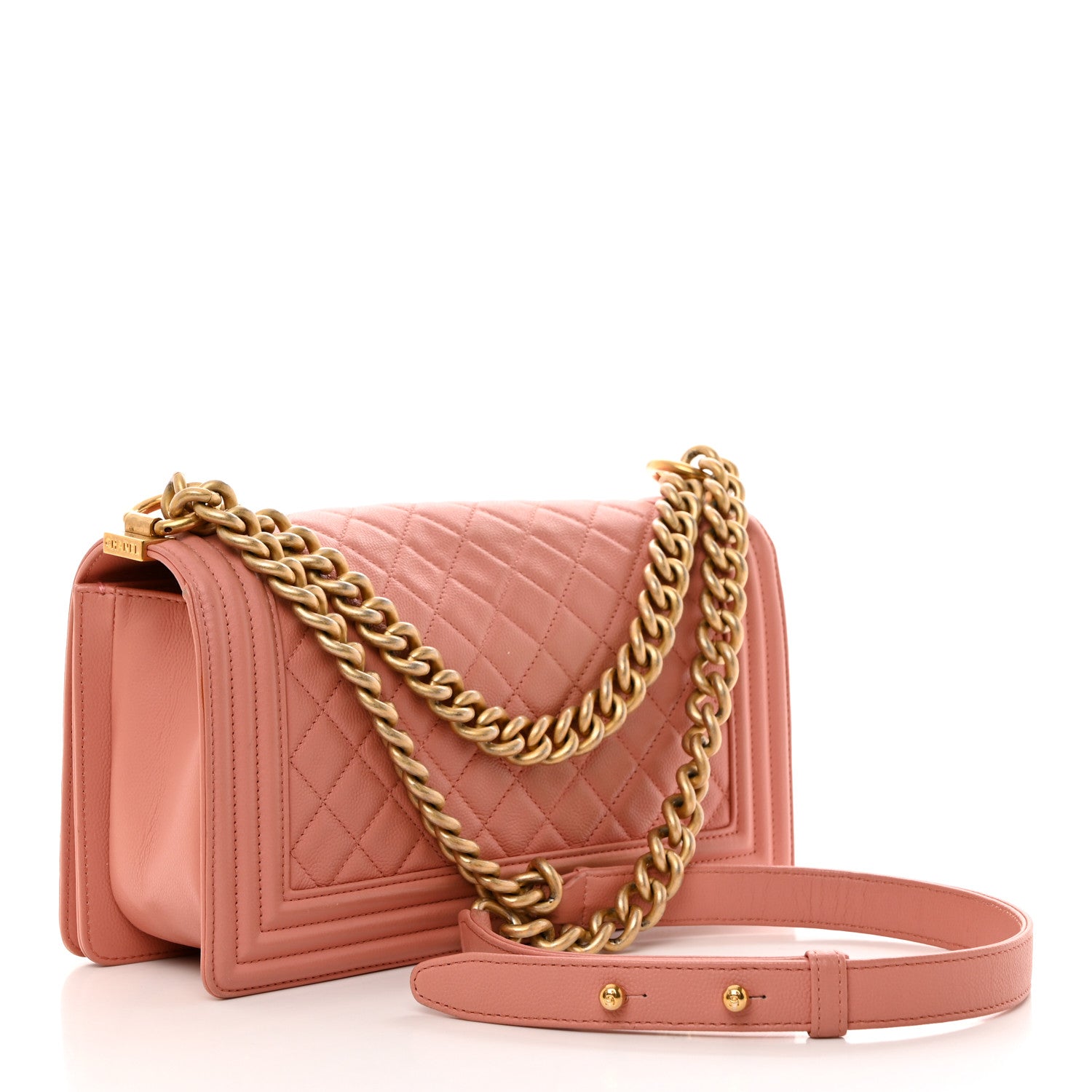 Chanel Caviar Quilted Medium Boy Flap Pink 2 of 15
