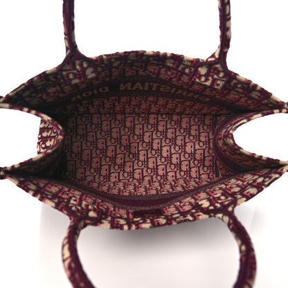 Christian Dior Oblique Medium Book Tote Burgundy Multicolor 5 of 9