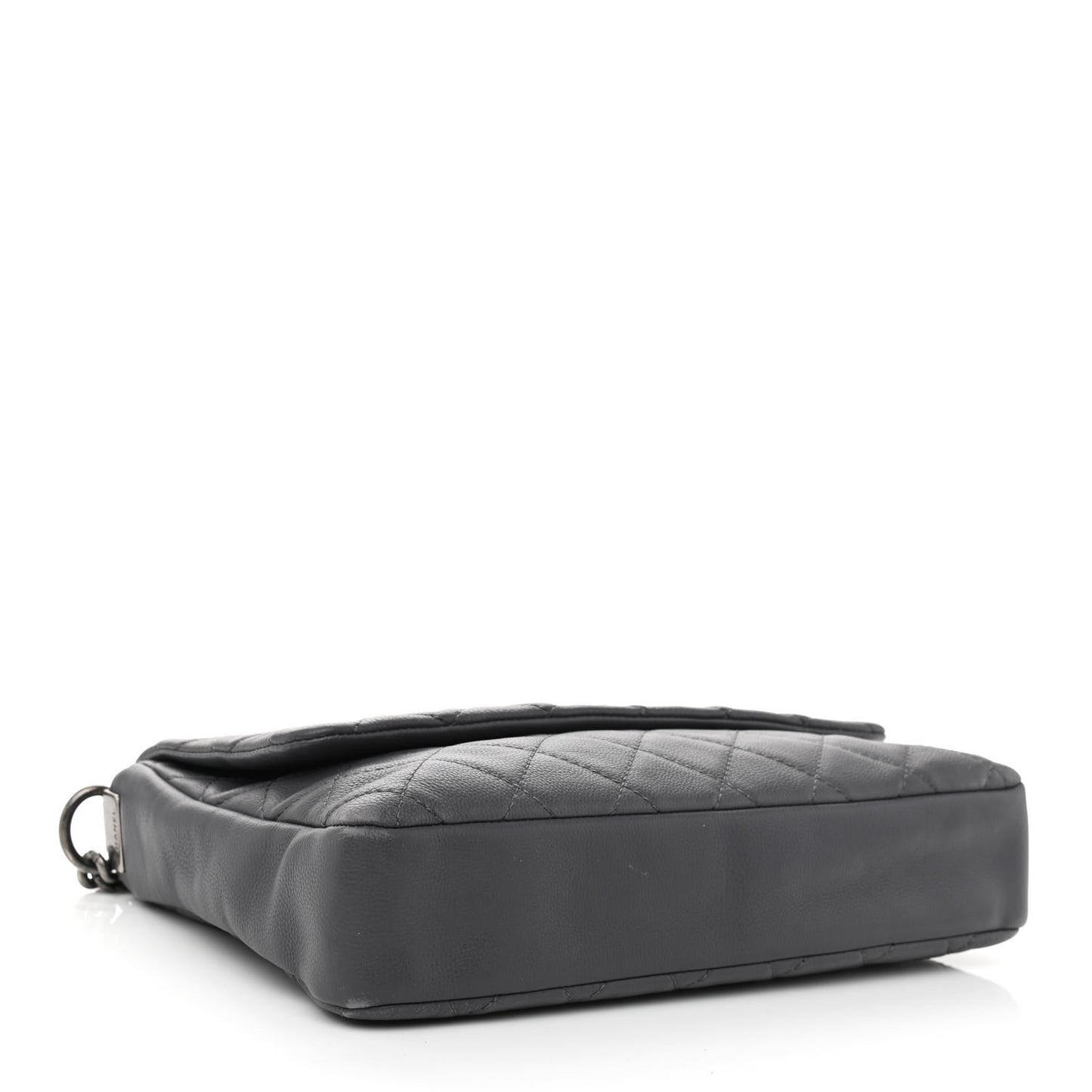 Calfskin Quilted Couture Messenger Grey