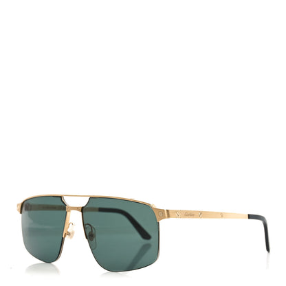 Cartier Metal Santos de Cartier Pilot Sunglasses CT0385S Gold 1 of 7