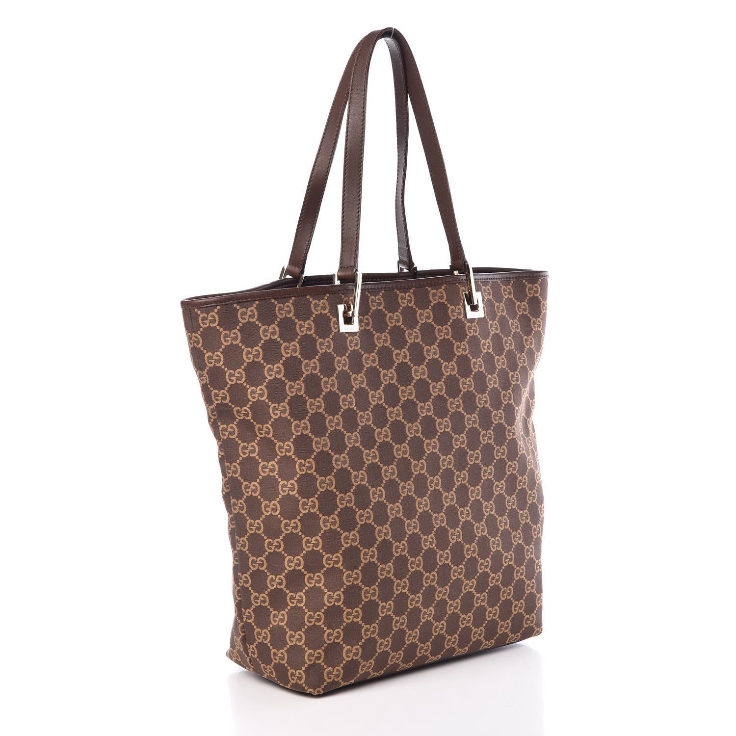 Gucci Monogram Large Bucket Tote Dark Brown 3 of 7