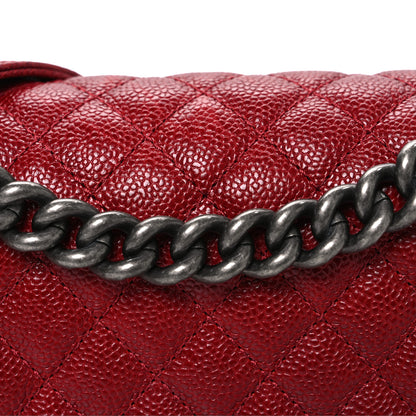 Chanel Caviar Quilted Medium Boy Flap Red 8 of 10