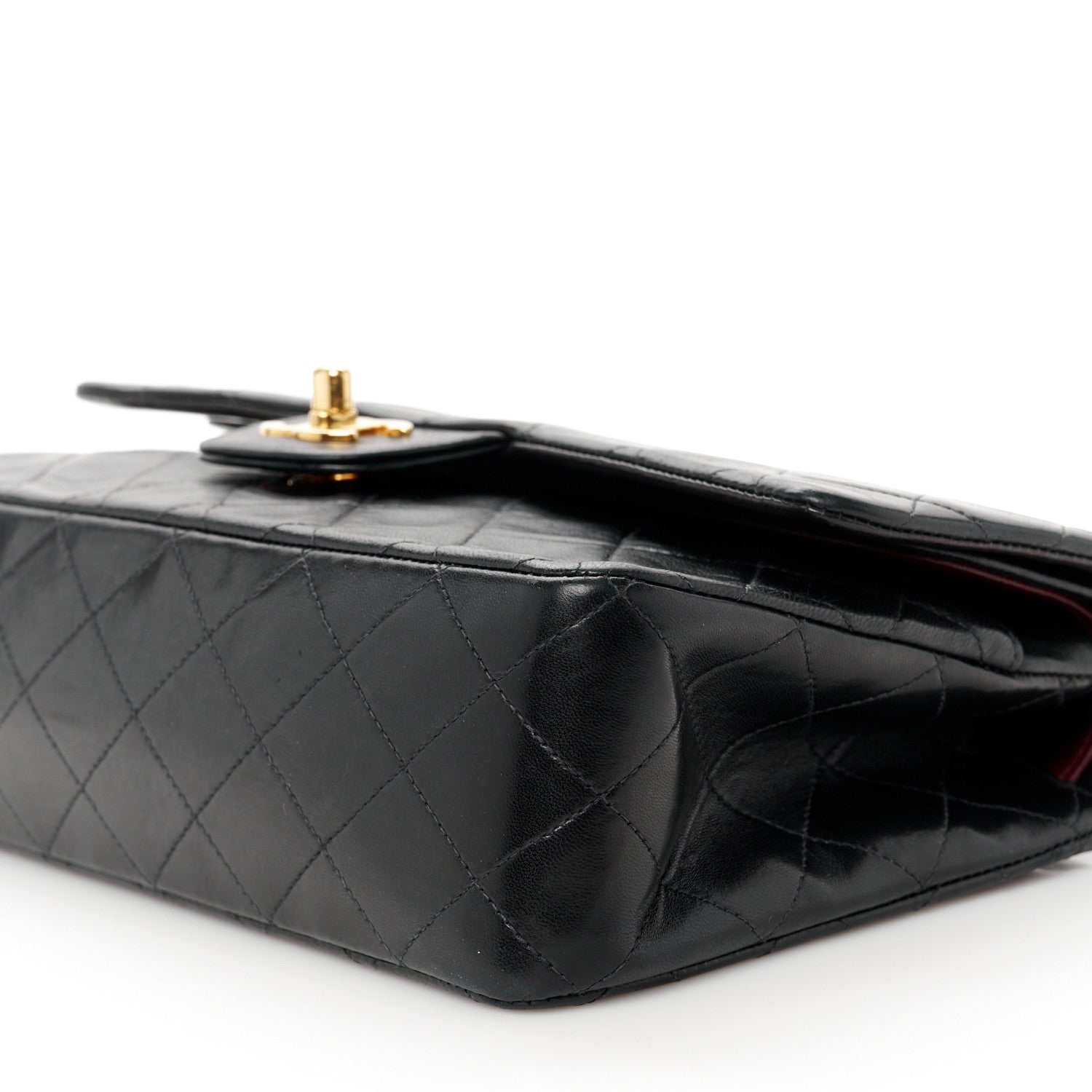 Chanel Lambskin Quilted Medium Double Flap Black 12 of 12