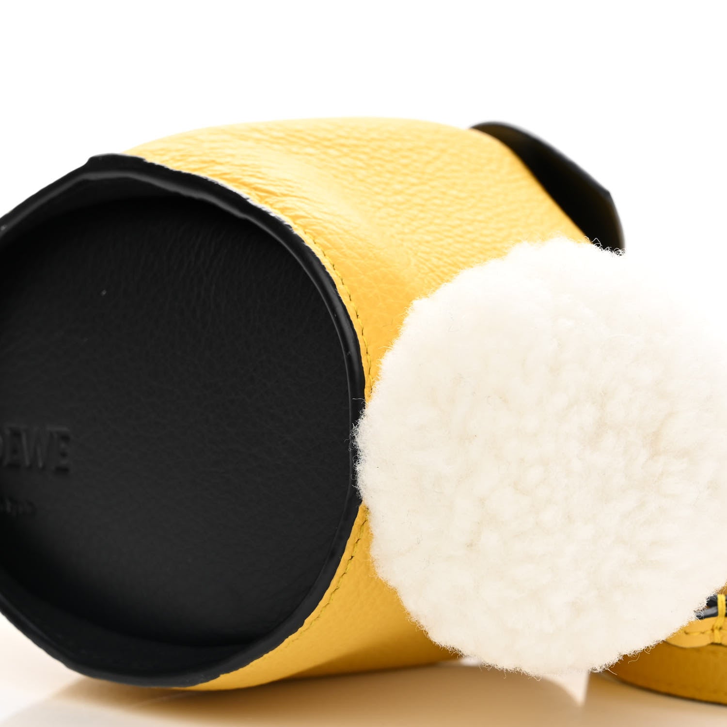Loewe Calfskin Shearling Mini Bunny Crossbody Bag Yellow 10 of 10