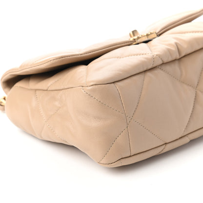 Chanel Lambskin Quilted Large Chanel 19 Flap Dark Beige 6 of 11