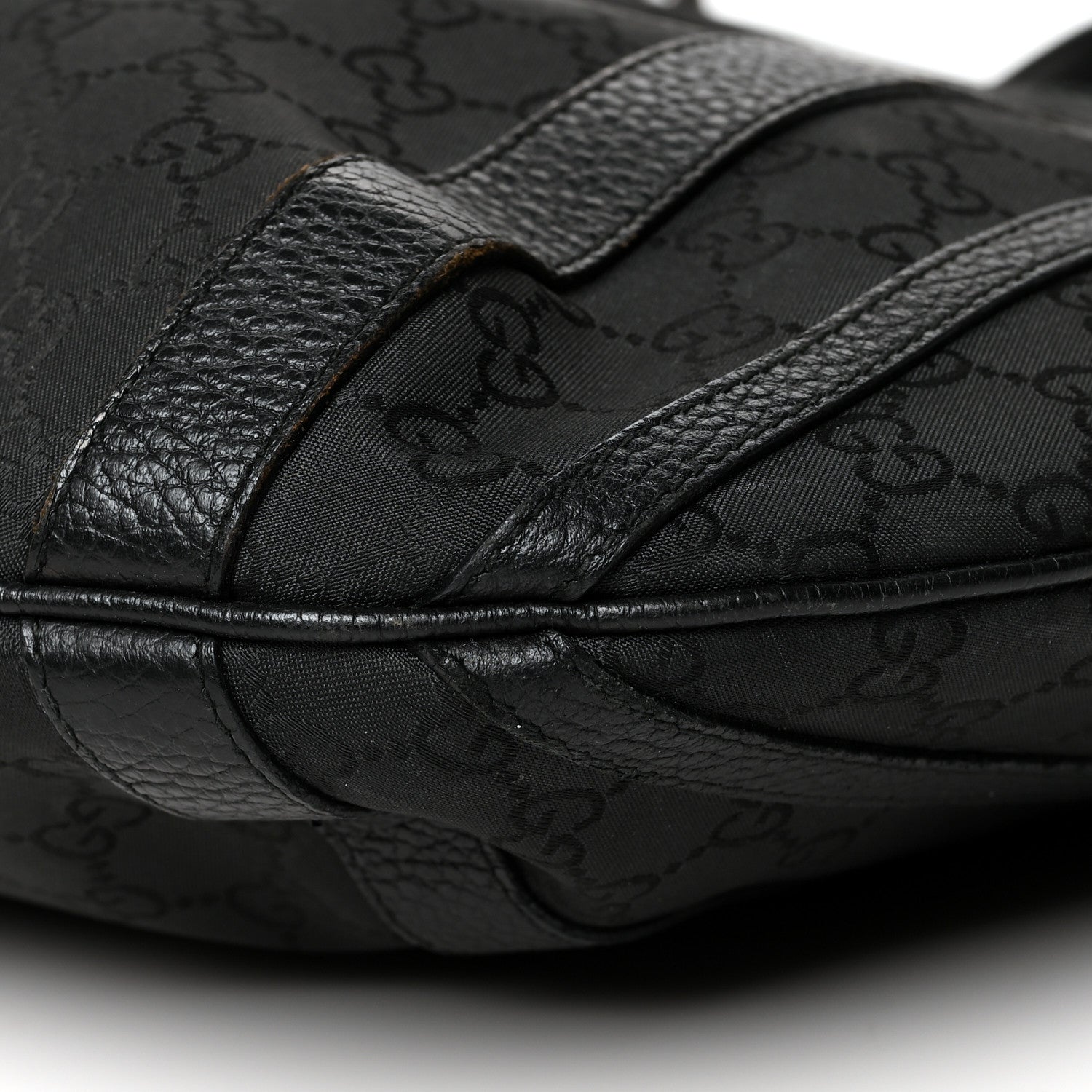 Gucci Monogram Medium Abbey Convertible Tote Black 10 of 15