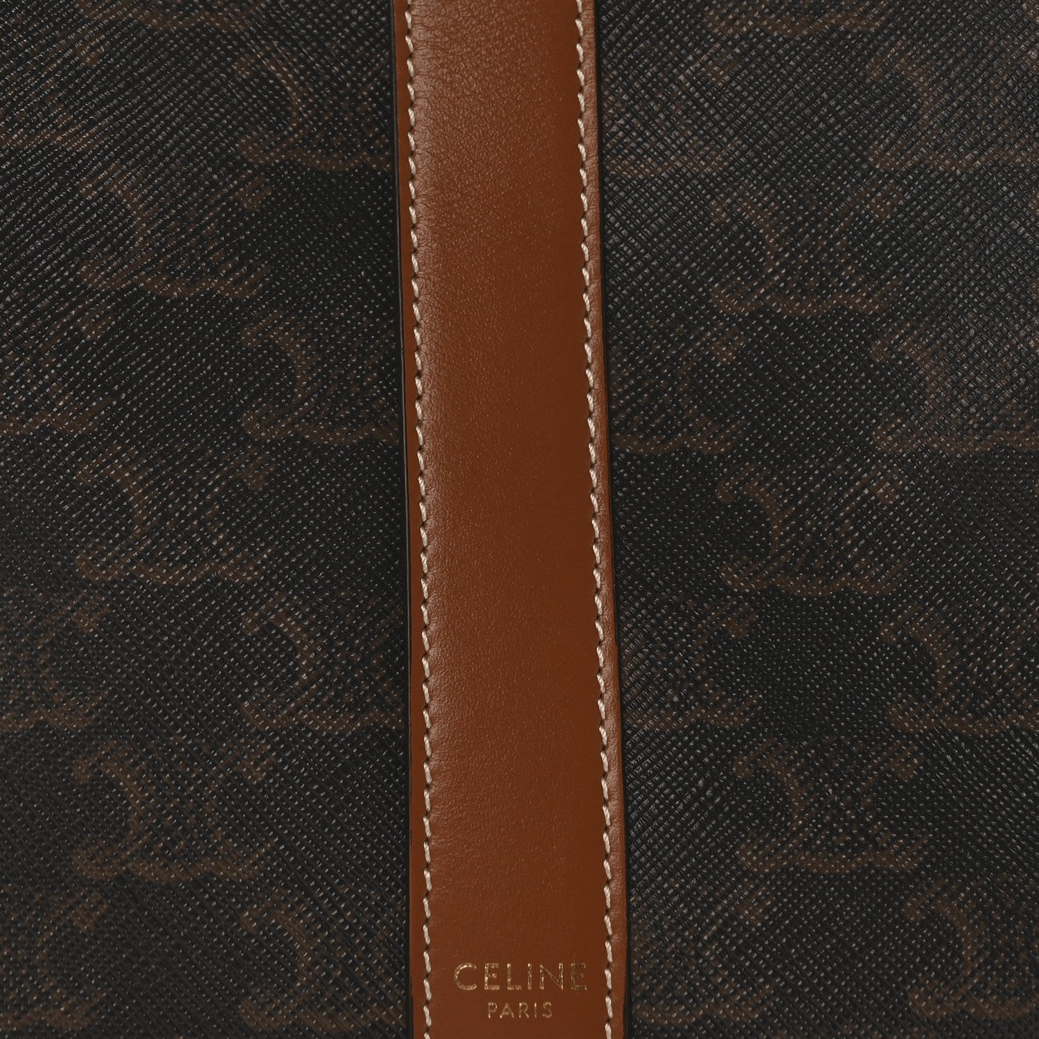 Celine Triomphe Canvas Calfskin Small Bucket Bag Tan 8 of 10