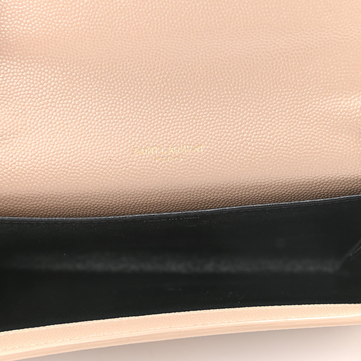 Saint Laurent Grain De Poudre Monogram Uptown Chain Wallet Nude Powder 7 of 12