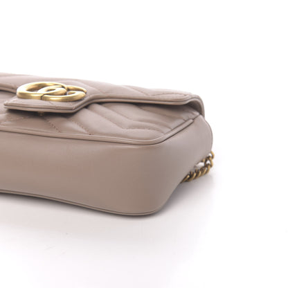 Gucci Calfskin Matelasse Super Mini GG Marmont Shoulder Bag Porcelain Rose 9 of 11