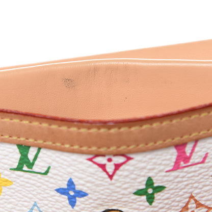 Louis Vuitton Monogram Multicolor Porte-Monnaie Plat Coin Purse White 11 of 11