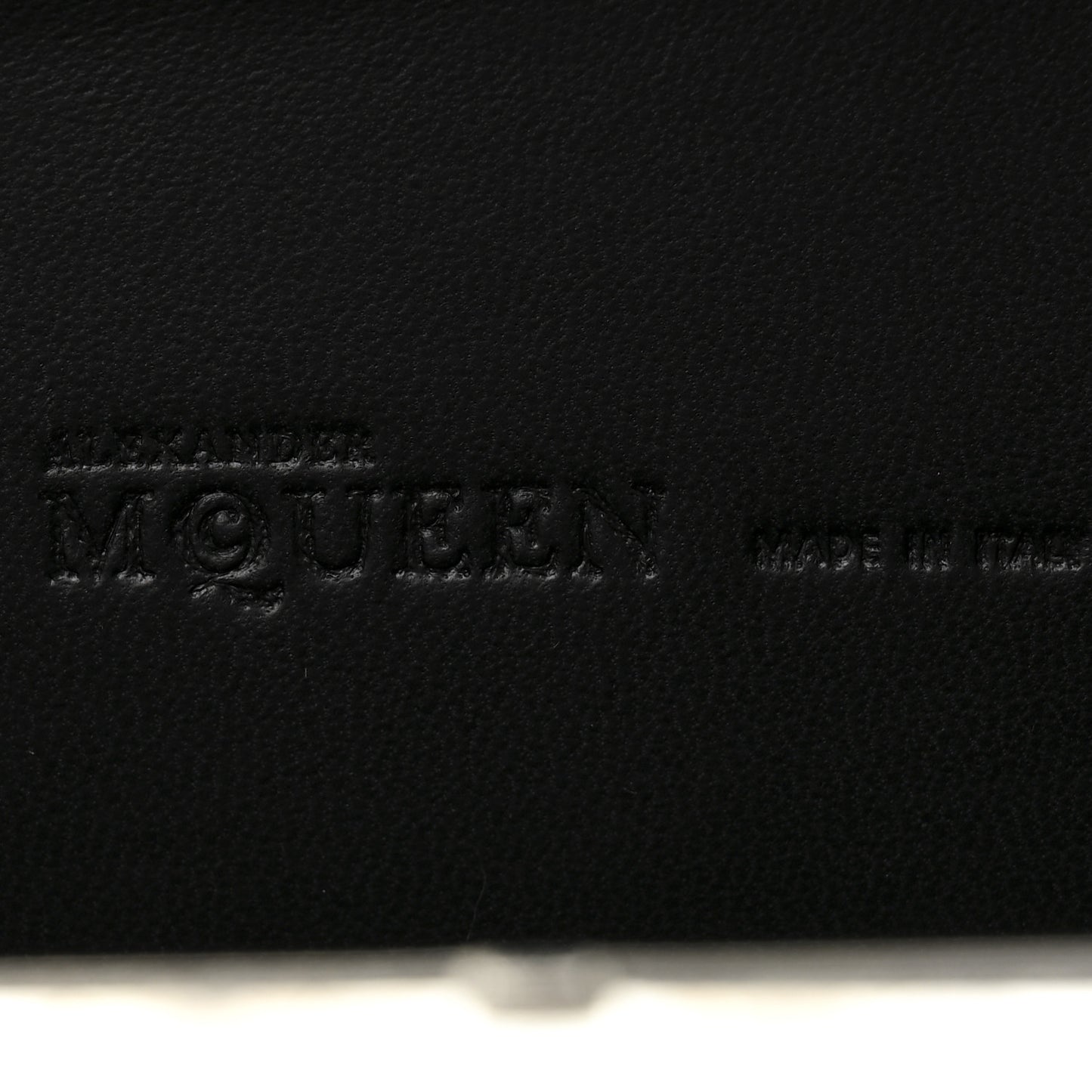 Calfskin Studded Britannia Skull Chain Clutch Black
