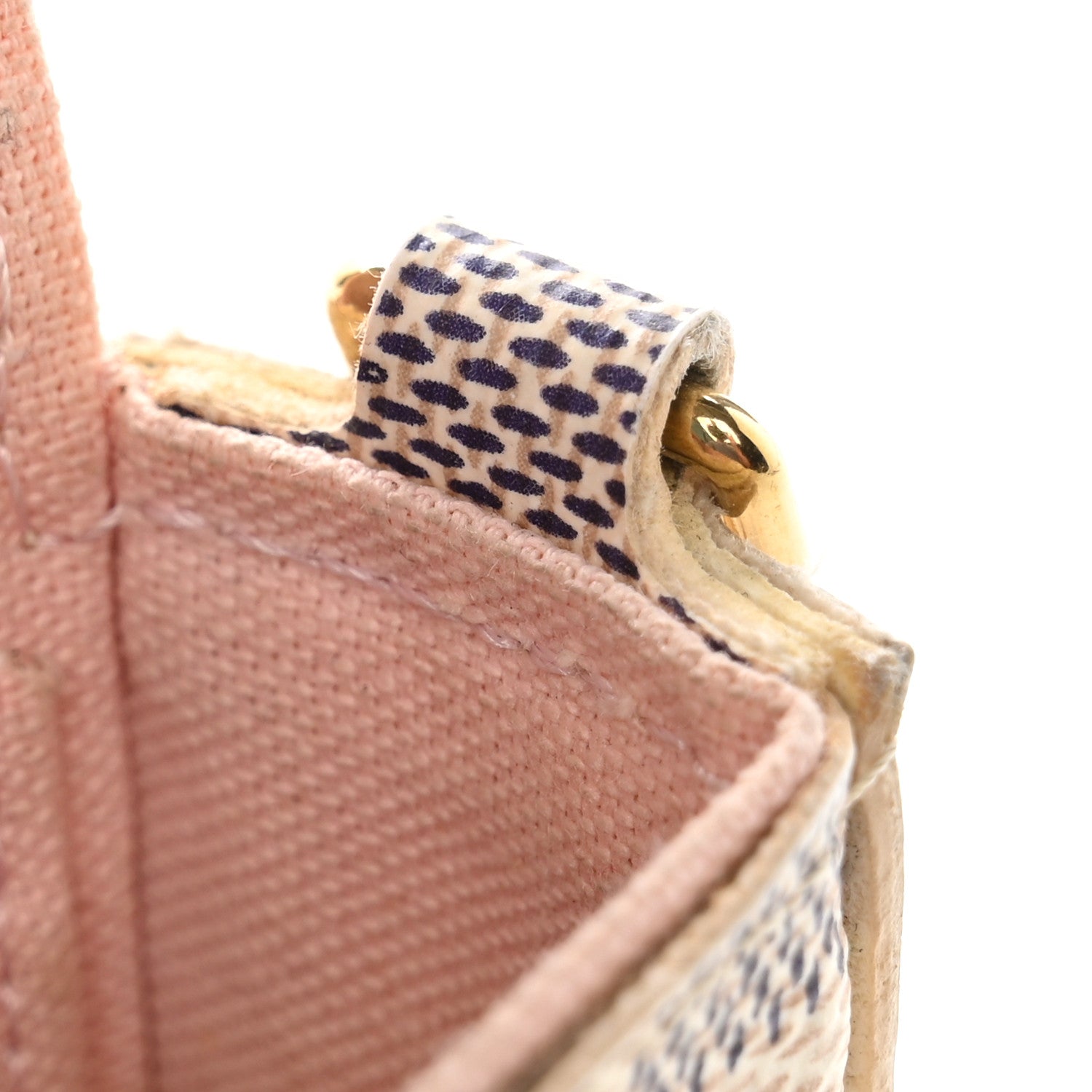 Louis Vuitton Damier Azur Pochette Felicie Chain Wallet Rose Ballerine 12 of 13