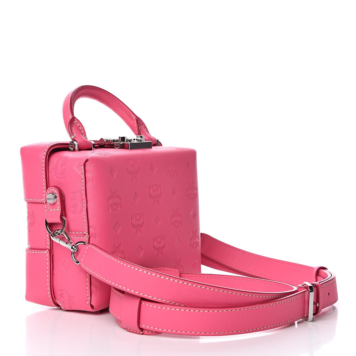 Calfskin Ottomar Monogram Small Berlin Crossbody Sugar Pink