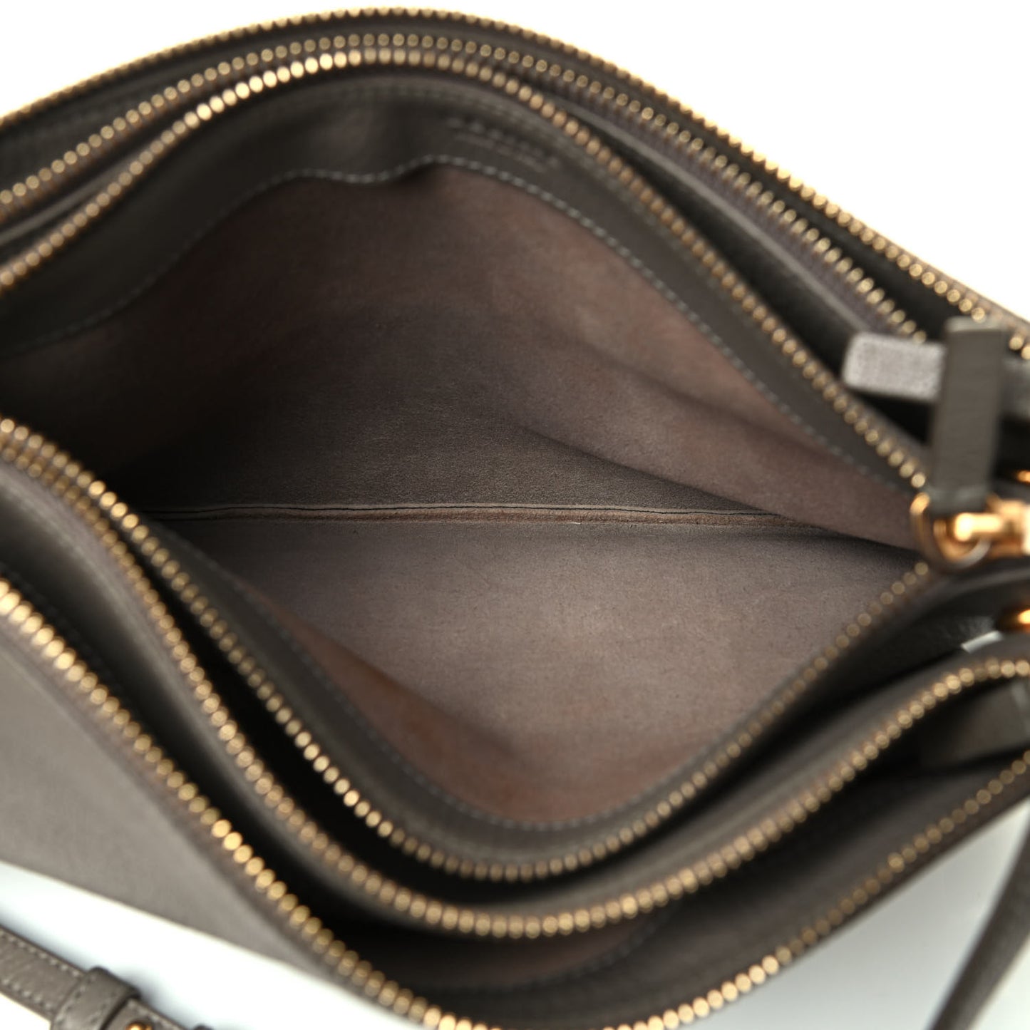 Goatskin Large Trio Crossbody Bag Taupe