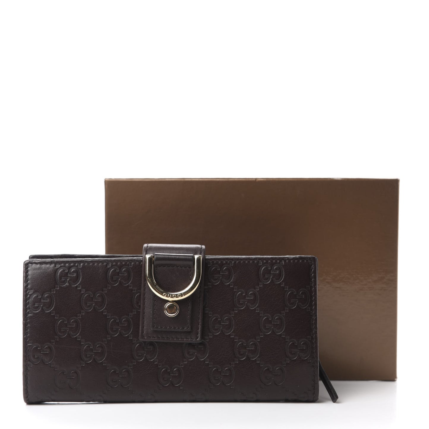 Guccissima Abbey Continental Wallet Chocolate