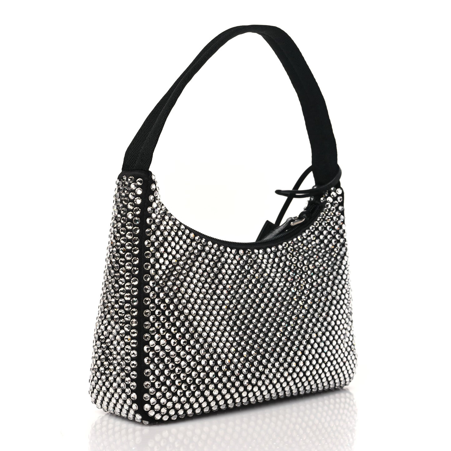 Satin Crystal Mini Re-Edition 2000 Bag Cristal