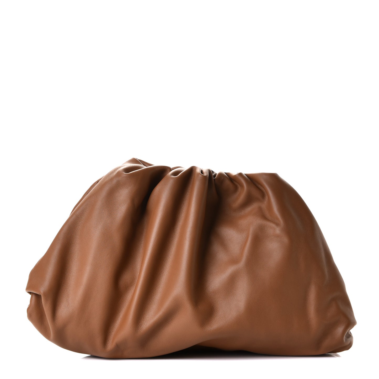 Smooth Butter Calf The Pouch Oversized Clutch Cammello