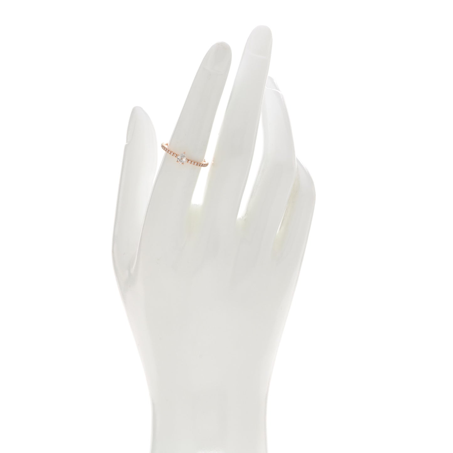 18K Pink Gold Diamond Etincelle De Cartier Pear Cut Engagement Ring 54 6.75