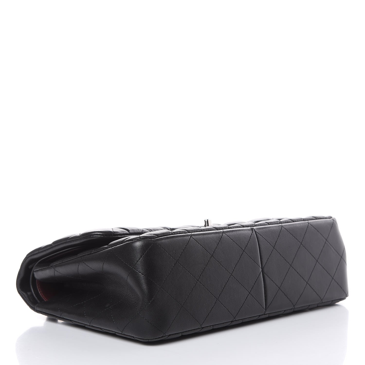 Chanel Lambskin Quilted Jumbo Double Flap Black 4 of 16