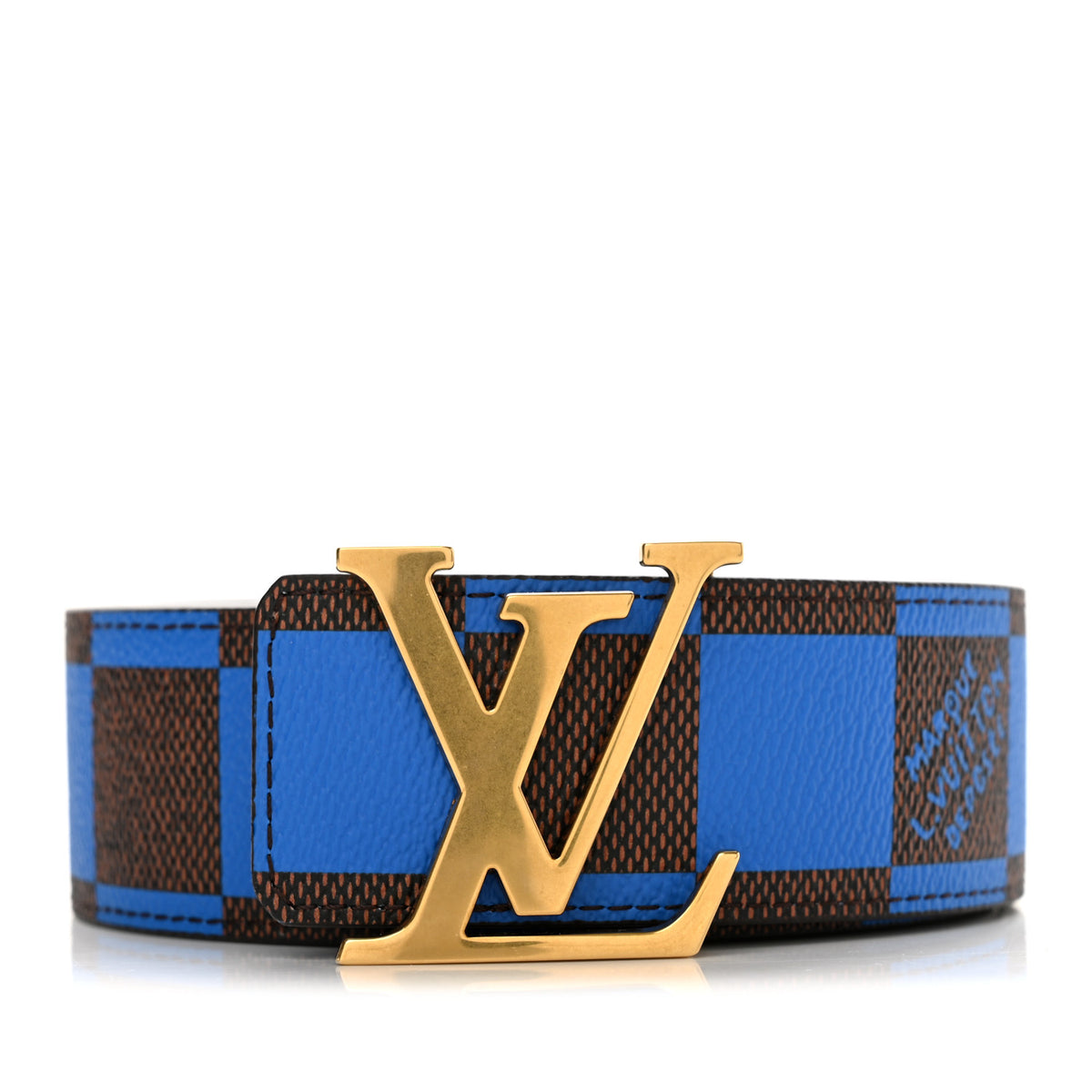 Louis Vuitton Damier Pop 40mm LV Initiales Belt 95 38 Blue 7 of 7