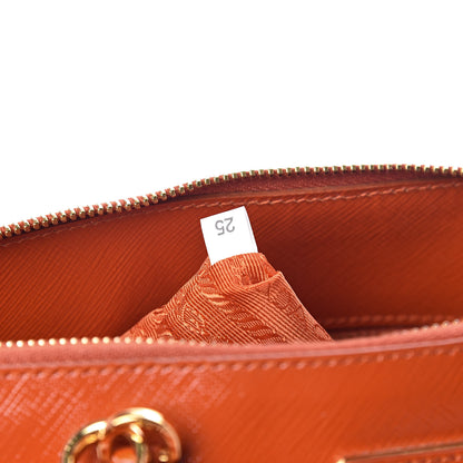 Prada Saffiano Vernice Medium Promenade Tote Arancio 9 of 10