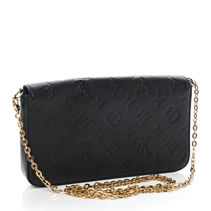 Louis Vuitton Empreinte Pochette Felicie Chain Wallet Black 3 of 9