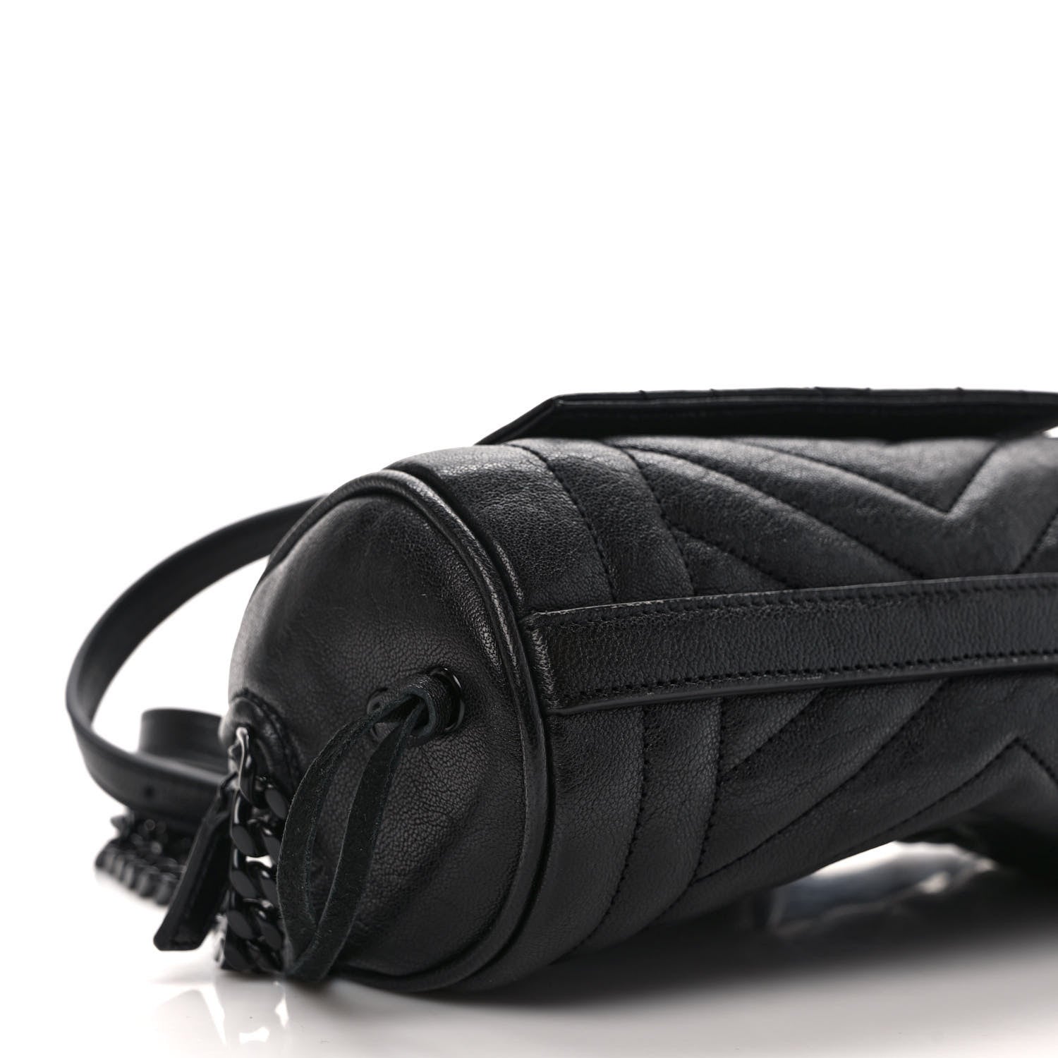 Saint Laurent Lambskin Matelasse Monogram East West Rider Bag Black 7 of 9