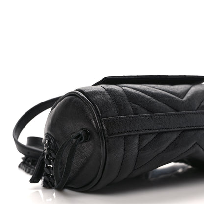 Saint Laurent Lambskin Matelasse Monogram East West Rider Bag Black 7 of 9