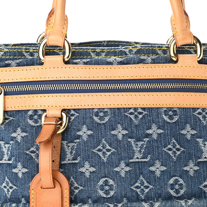 Louis Vuitton Monogram Denim Sac Plat Blue 7 of 11