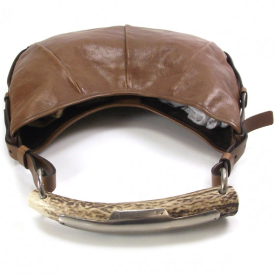 Leather Mombasa Horn Bag Brown