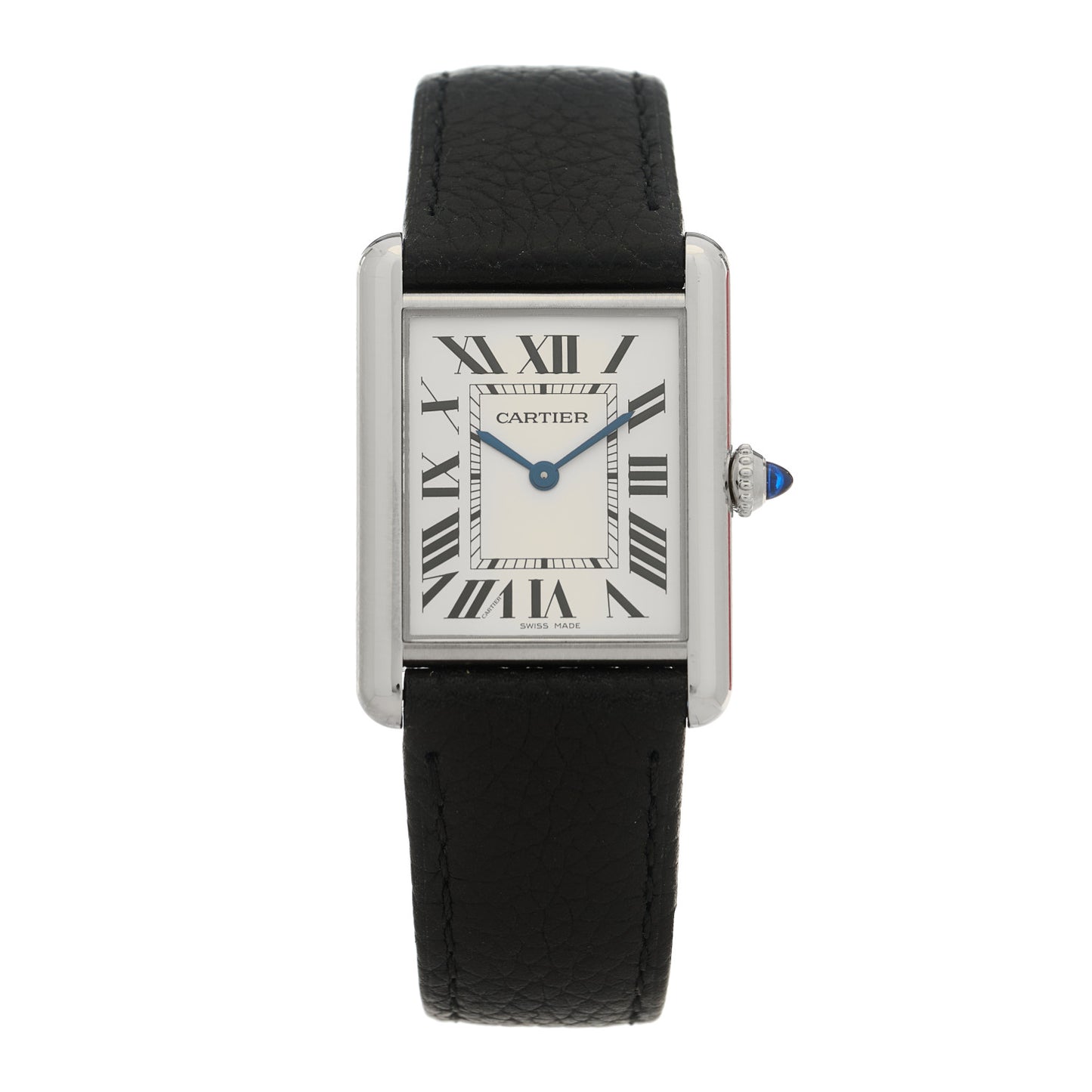 Stainless Steel Calfskin 25mm Must de Cartier Tank Quartz Watch