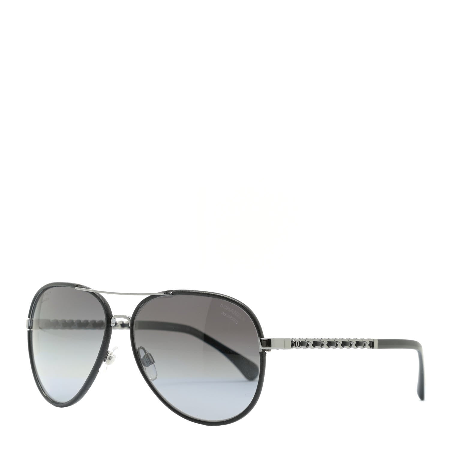 Chanel Polarized Pilot Winter Sunglasses 4219-Q Black 1 of 7