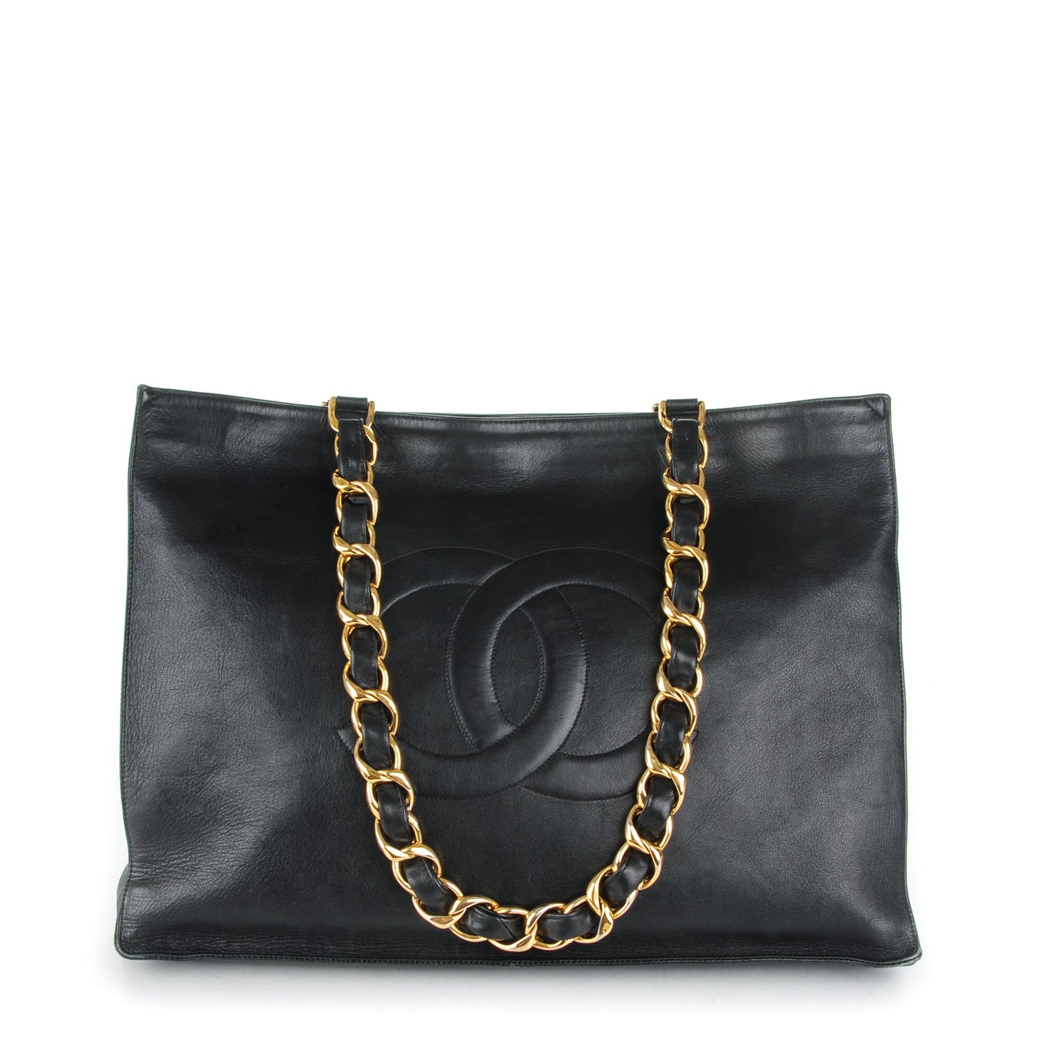 Chanel Lambskin CC Tote Black 1 of 8