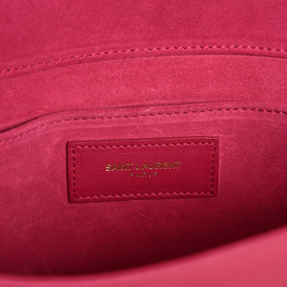 Saint Laurent Calfskin Classic Y Ligne Clutch Fuchsia 6 of 8