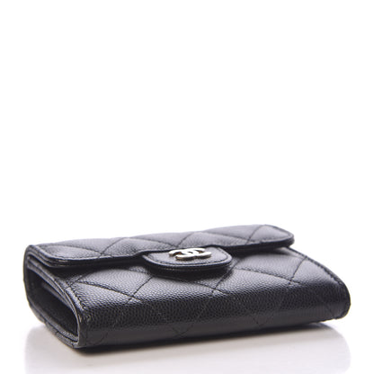Chanel Caviar Quilted Flap Card Holder Wallet Black 4 of 9