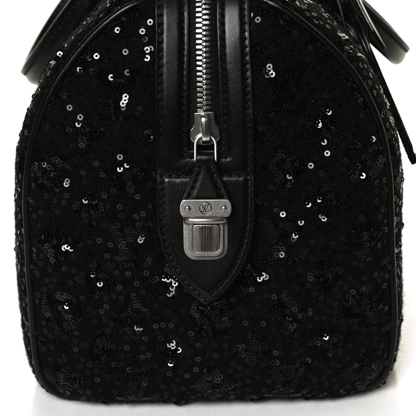 Sequin Monogram Sunshine Express Speedy Black