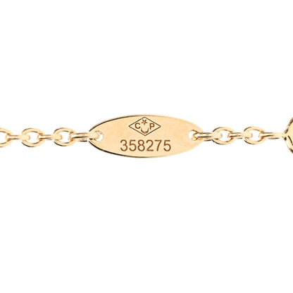 Christian Dior 18K Yellow Gold Diamond Mother of Pearl Rose Des Vents Bracelet 4 of 5