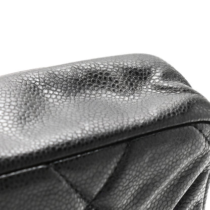 Chanel Glazed Caviar Quilted Small Nature Flap Bag Black 10 of 11