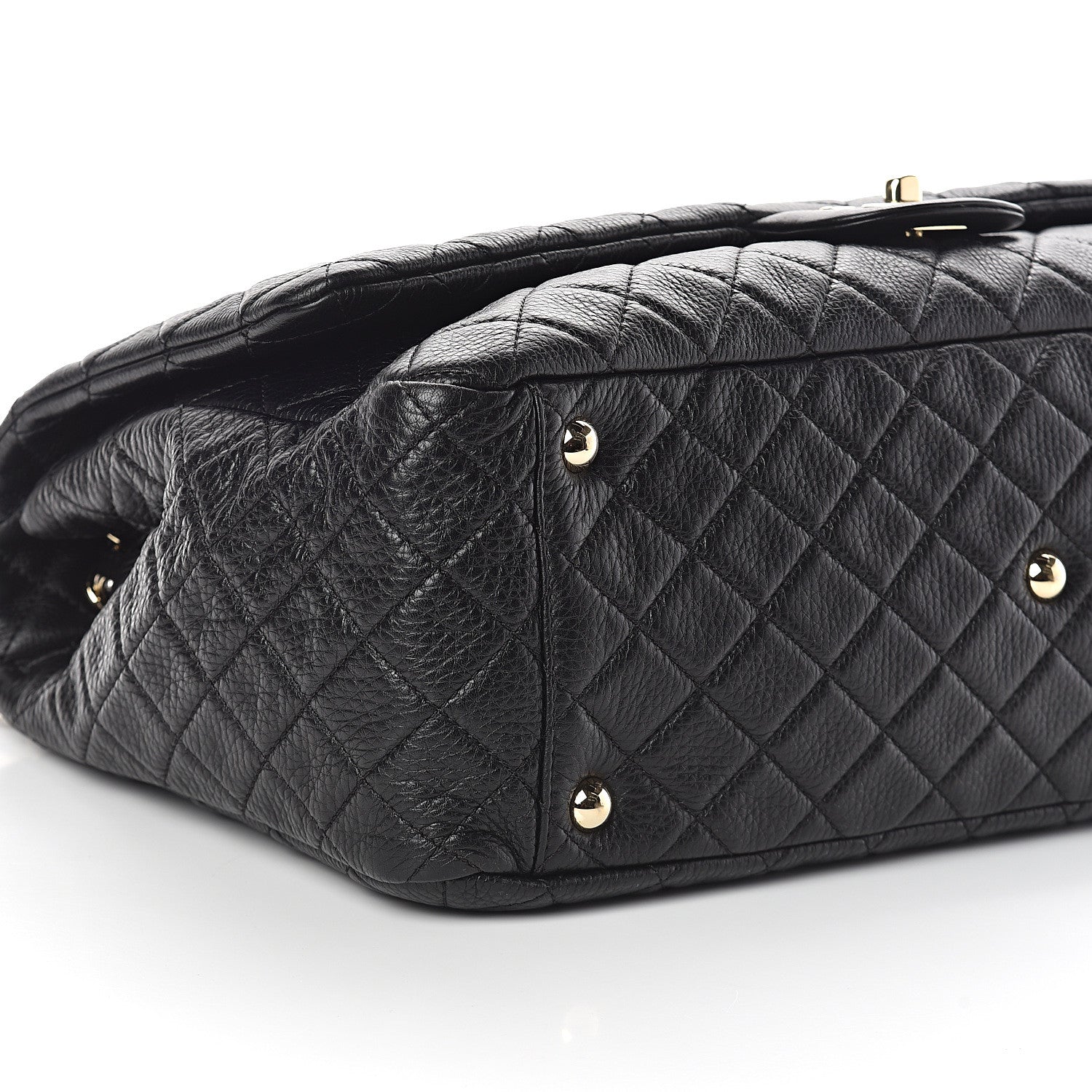 Chanel Calfskin Quilted XXL Travel Flap Bag Black 9 of 10