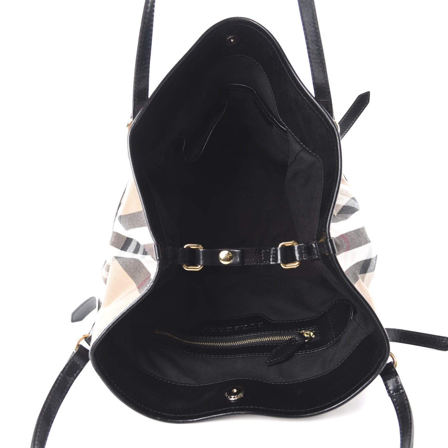 Burberry House Check Small Canterbury Tote Black 5 of 14