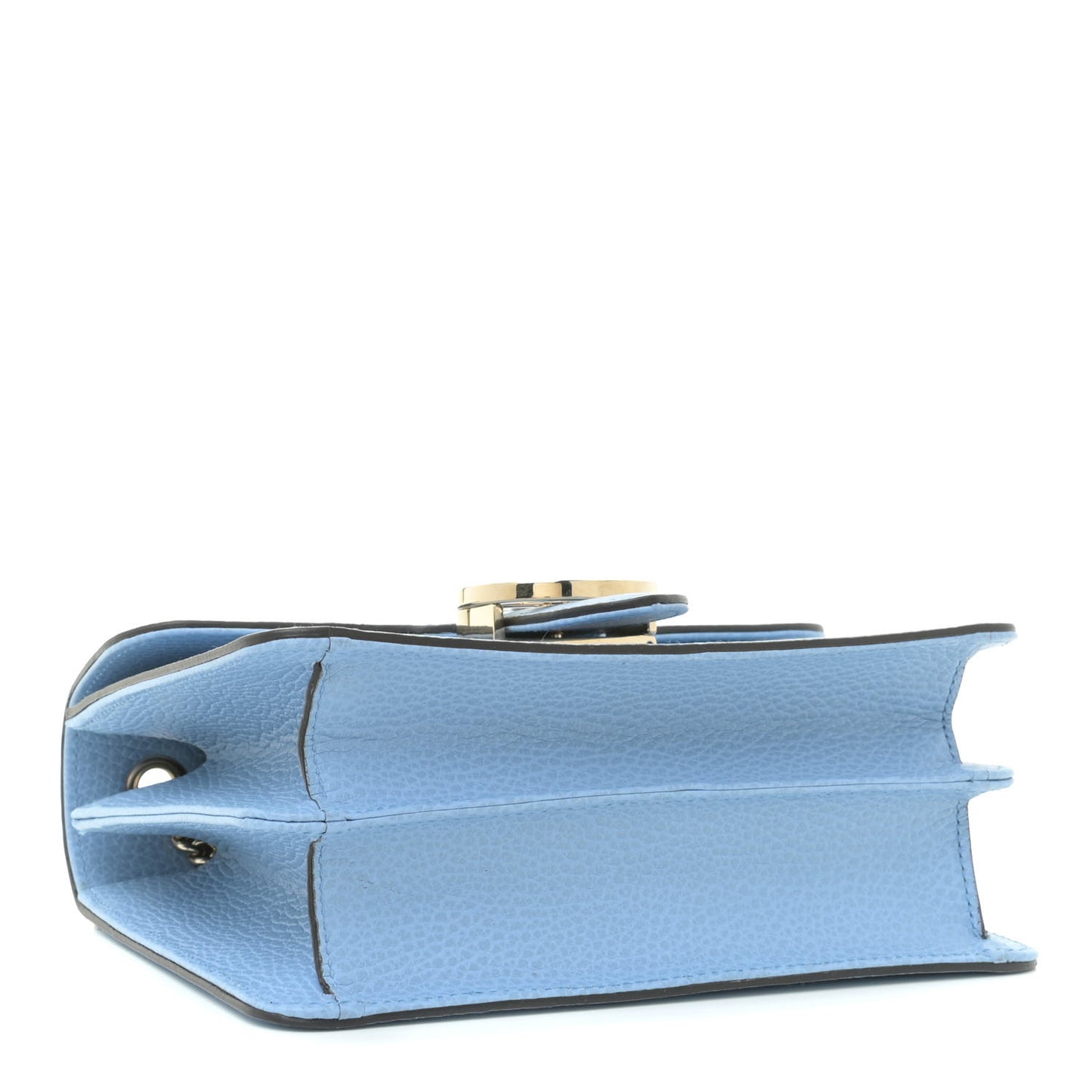 Dollar Calfskin Small Interlocking G Shoulder Bag Mineral Blue