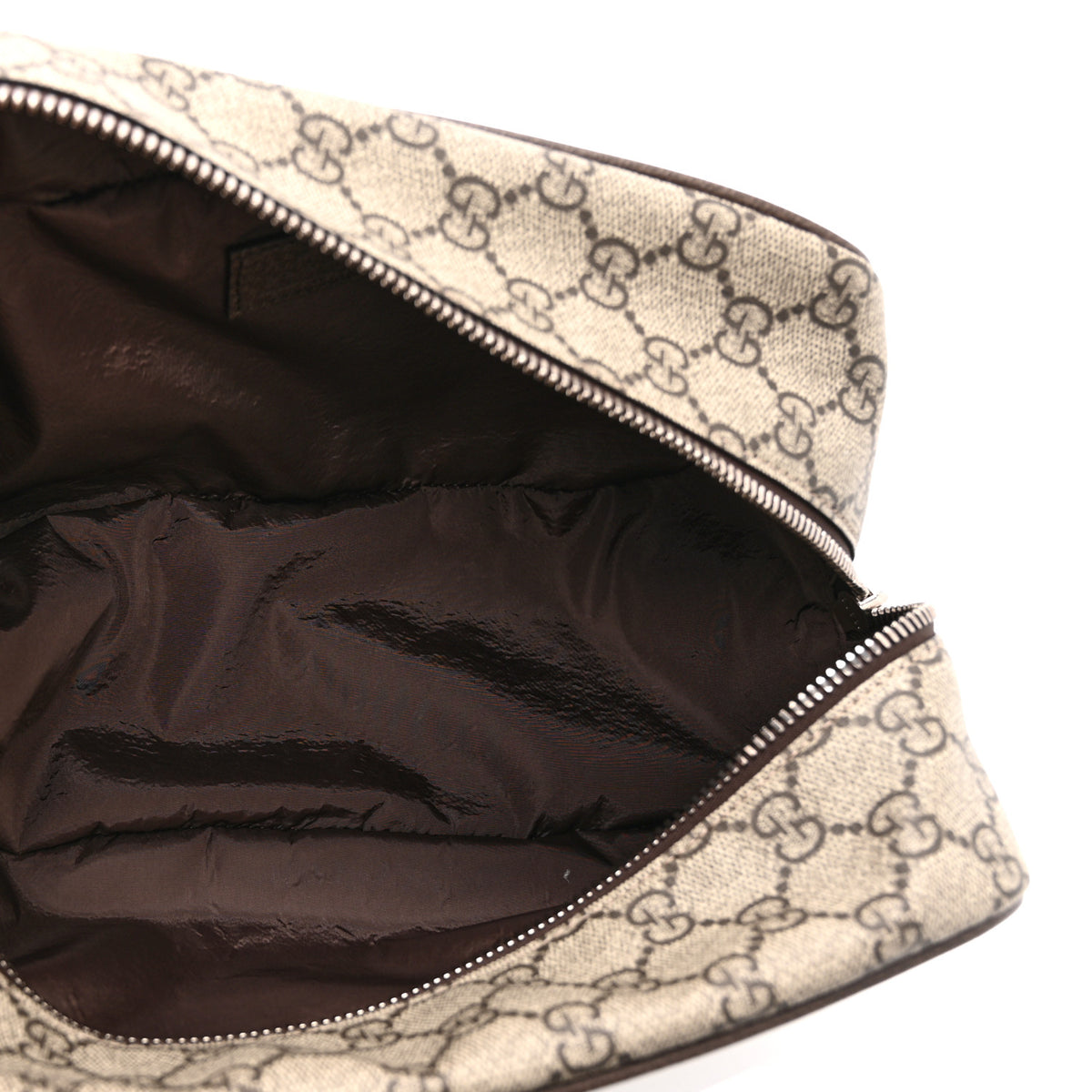 Gucci GG Supreme Medium Toiletry Case Beige Dark Brown 5 of 10