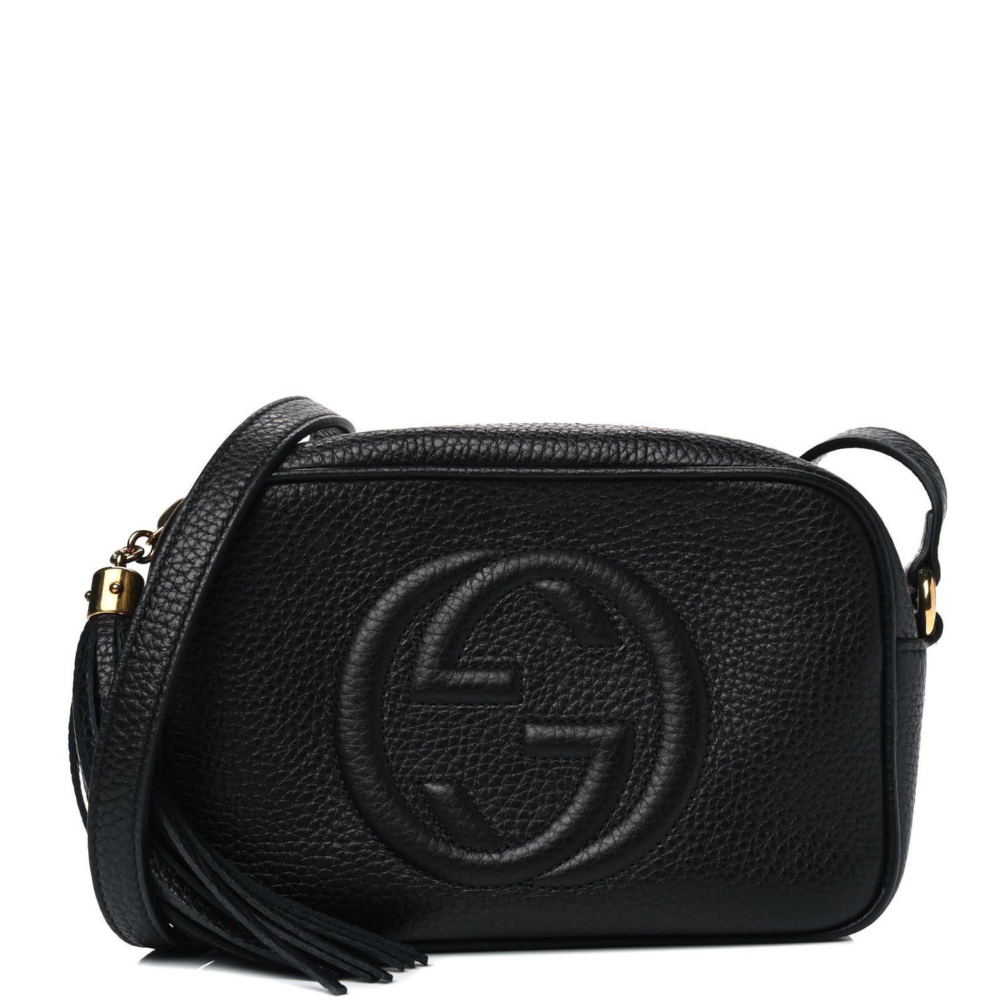 Pebbled Calfskin Mini Soho Disco Bag Black