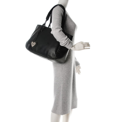 Christian Dior Calfskin Ethnic Tote Black 2 of 7