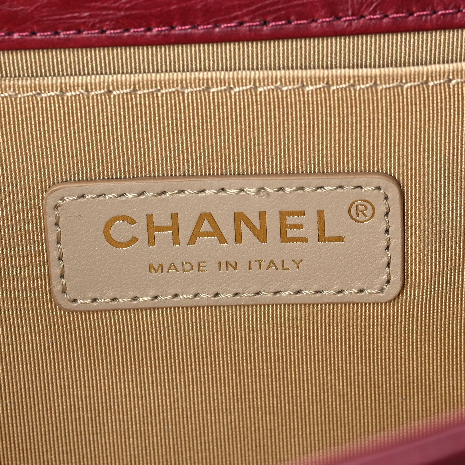 Chanel Crumpled Calfskin Chevron Chain Medium Boy Flap Red 5 of 7