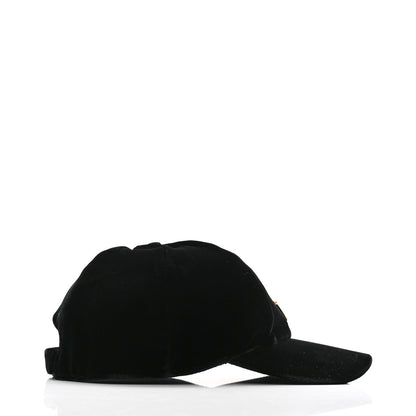 Prada Velvet Womens Baseball Cap S Black 5 of 8