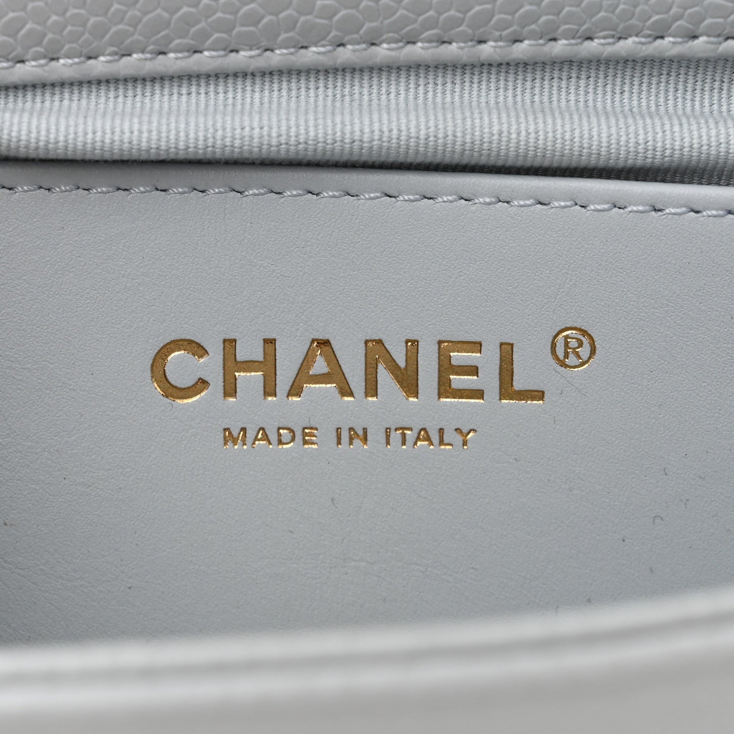 Chanel Shiny Caviar Mini Flap Bag Light Blue 6 of 10